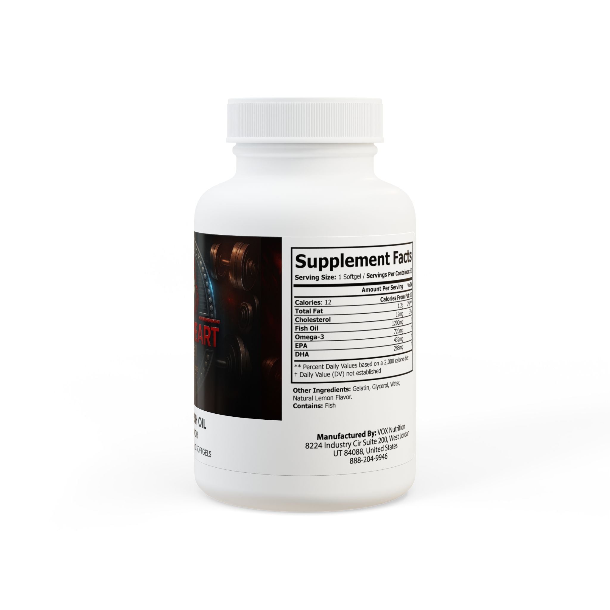 Omega 3 Fish Oil Supplement (60 Softgels)
