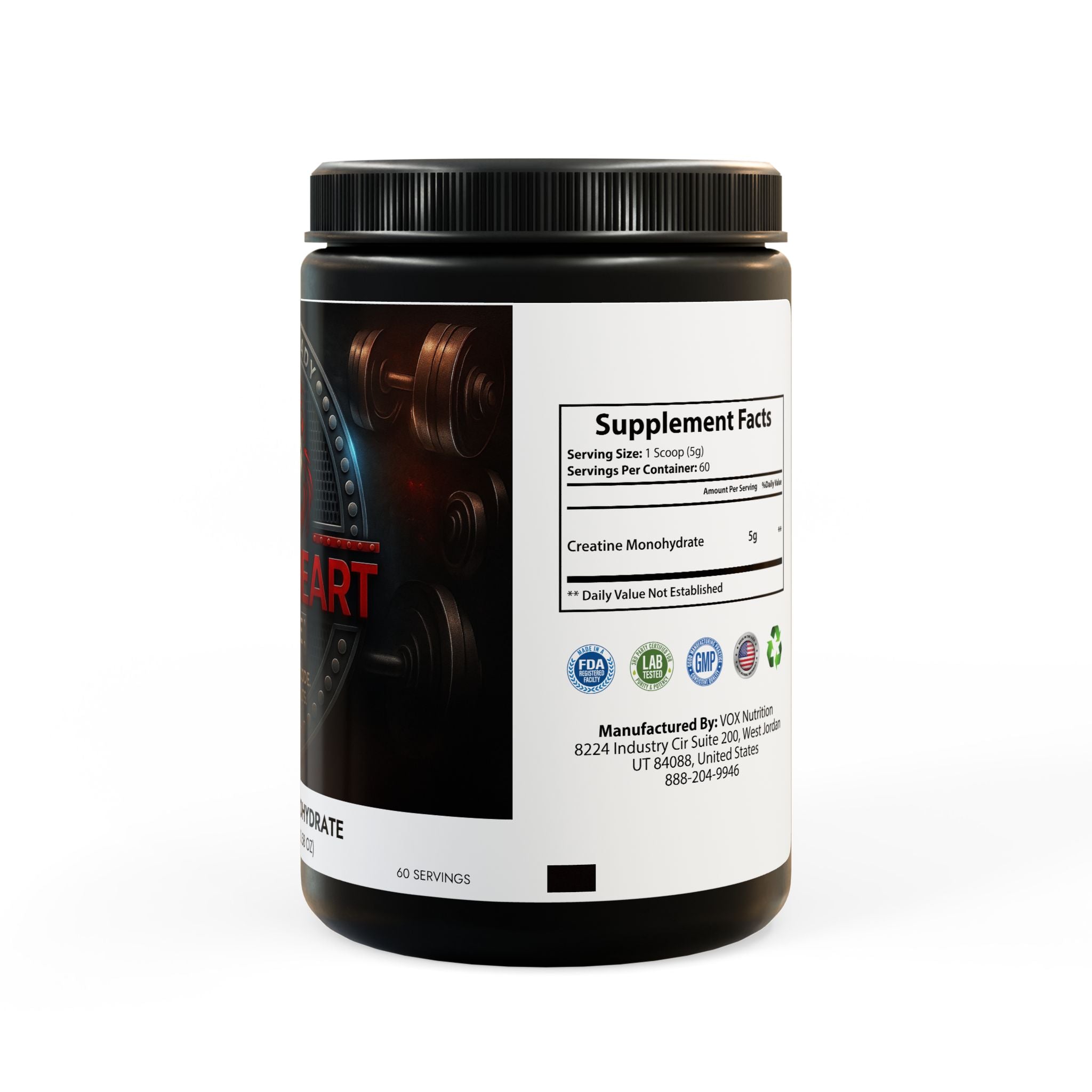 The Lionheart Code Creatine Monohydrate – Strength, Power & Recovery | 60 Servings