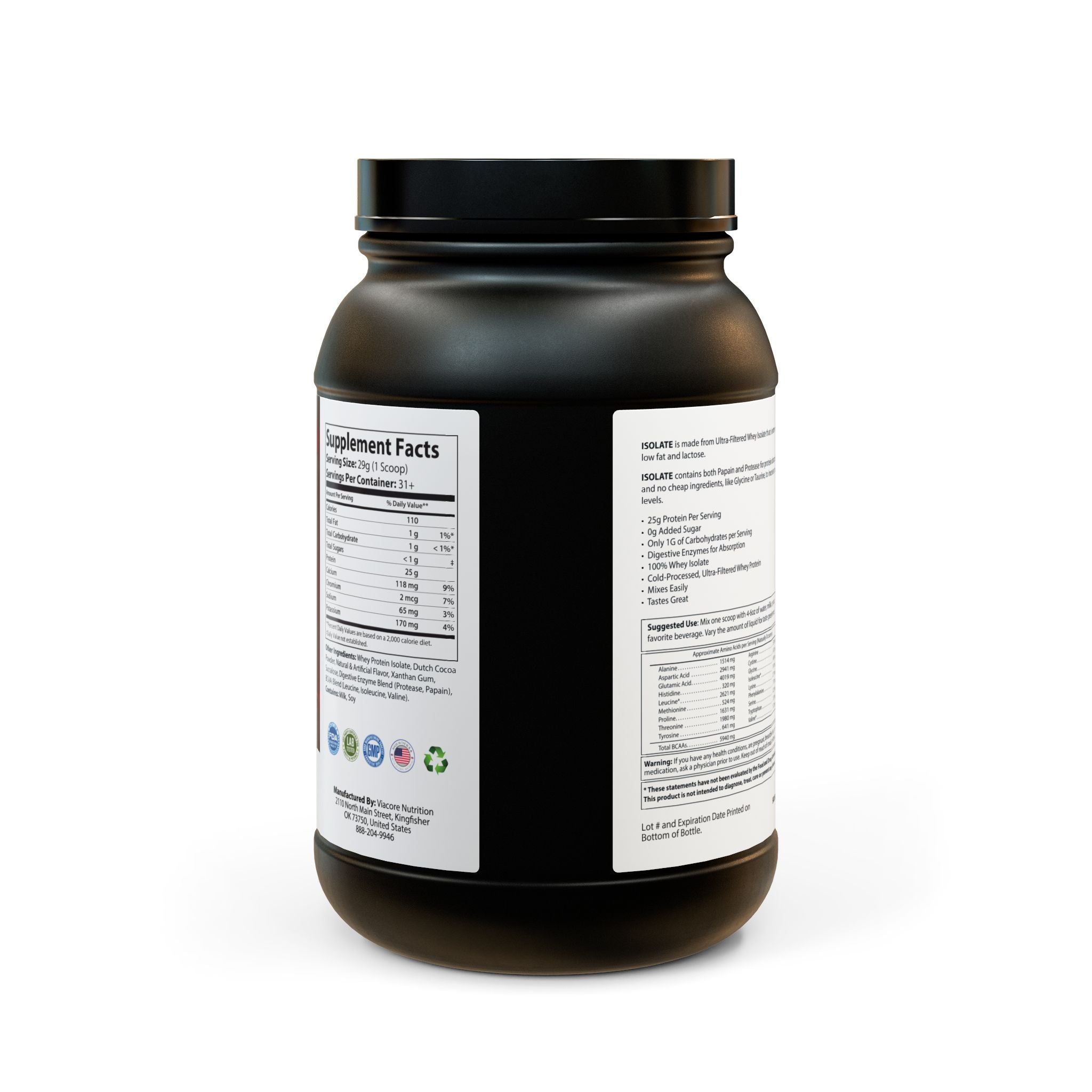 Whey Isolate Protein Supplement (2lb)